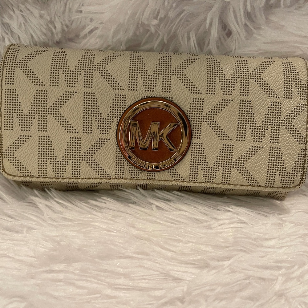 MICHAEL KORS FULTON WALLET SIGNATURE VANILLA